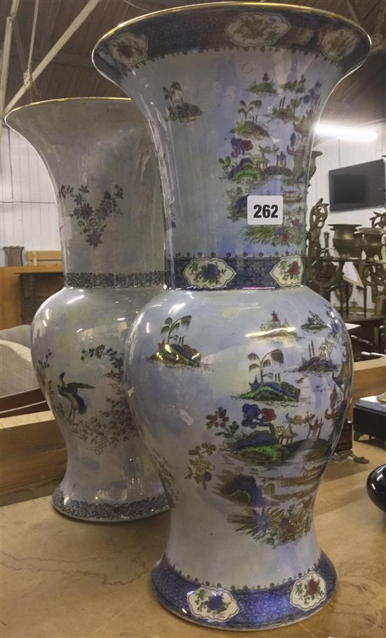 2 Wilken ware lustre vases